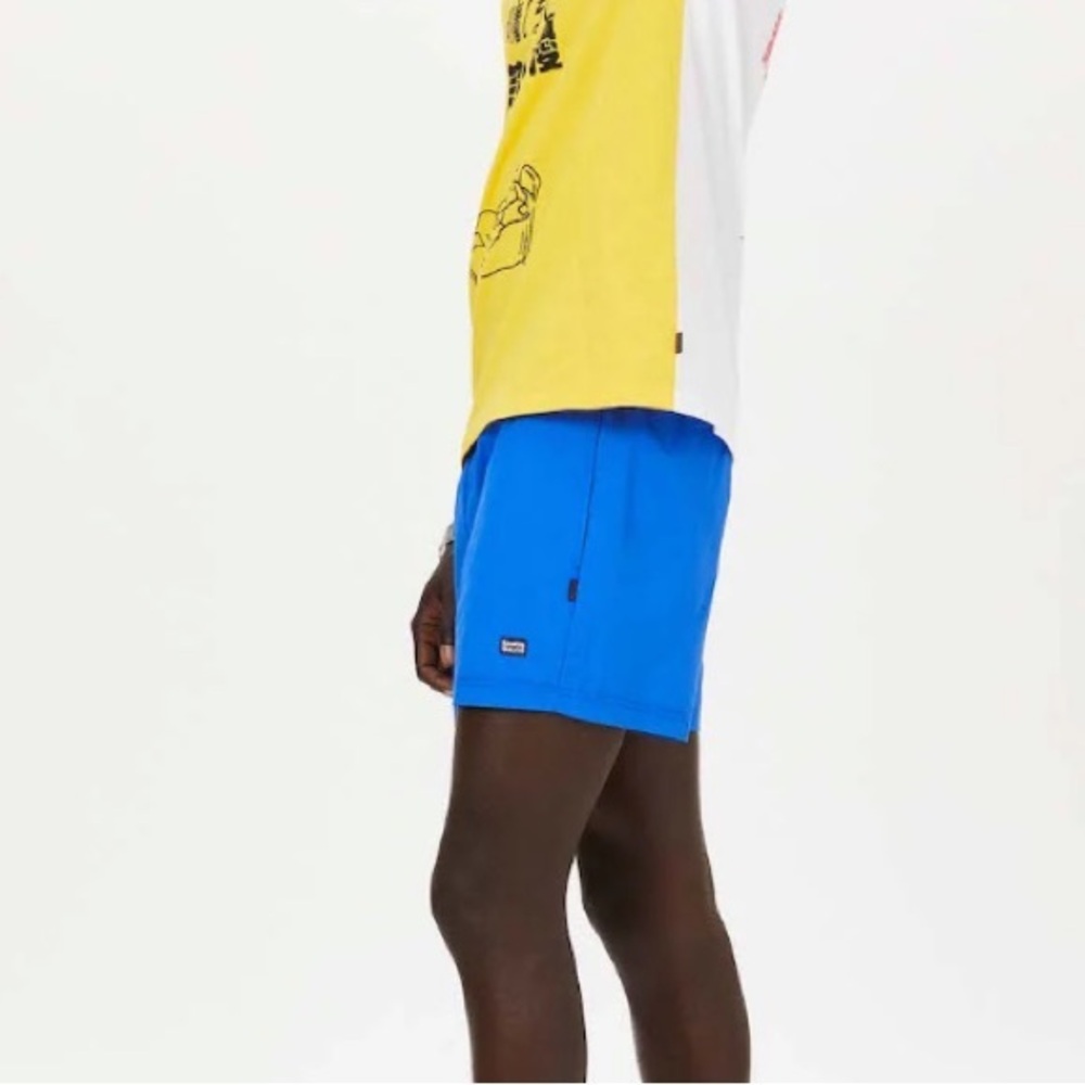 Rowing Blazers 32 Cobalt‎ Blue Nylon Shorts 4” Inseam Preppy Pull On Elastic